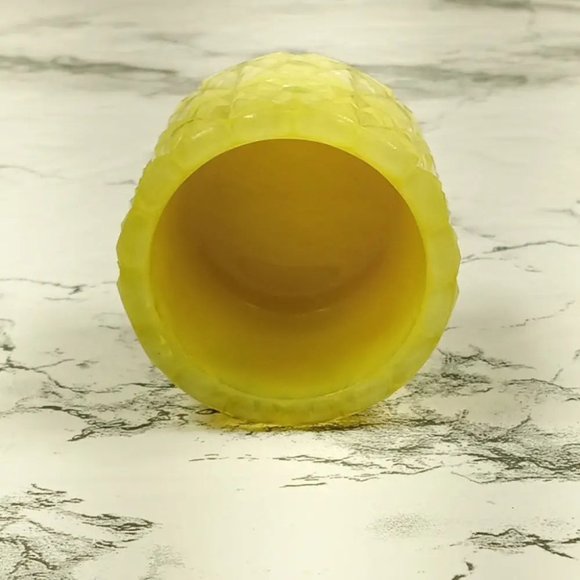 Degenhart Glass Ohio Salt Cellar Saucer Paperweight Trinket Vtg - Picture 7 of 11